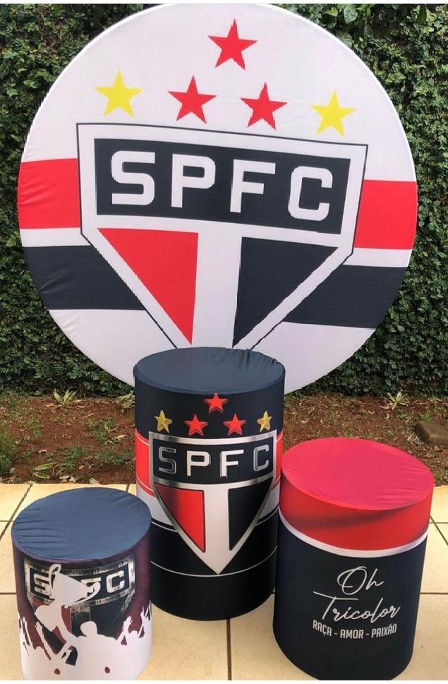 Futebol São Paulo Tricolor Painel Redondo 150Cm - FOCUSEVENTOSJATAI