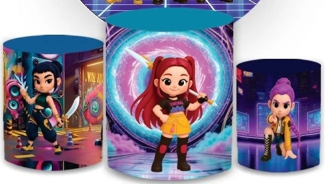 Guerreiras Do Kpop Desenho Cilindro Redondo Pmg - FOCUSEVENTOSJATAI