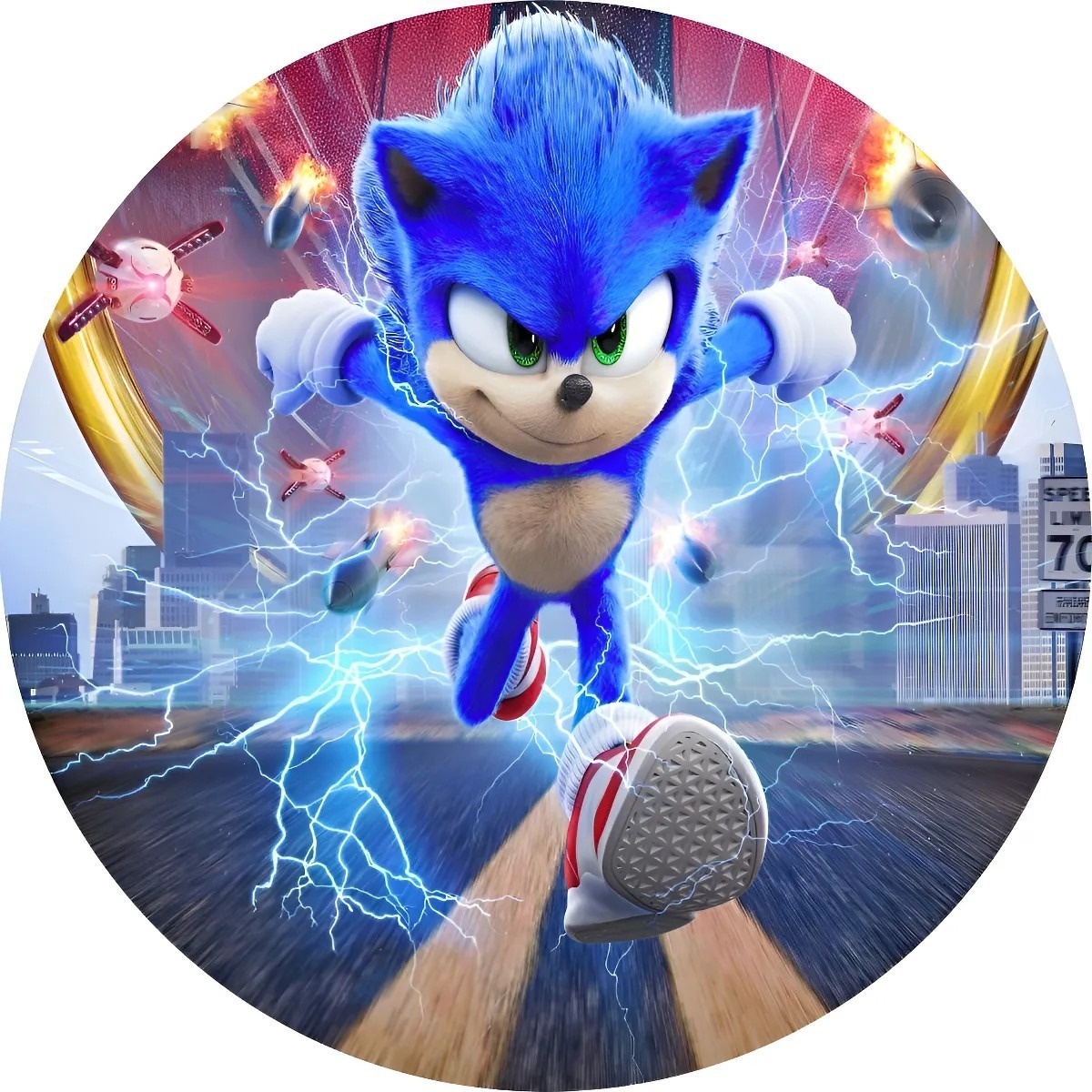 Sonic Fuga Estelar Painel Redondo 150Cm - FOCUSEVENTOSJATAI