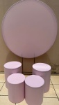Rosa Claro Bebê Liso Ros001 Painel Redondo 150Cm - imagem 2