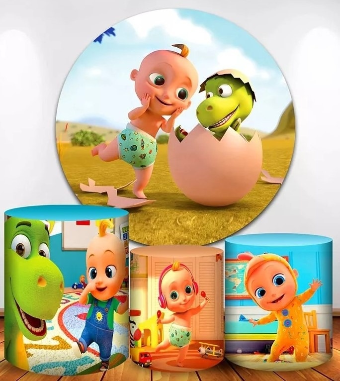Zigalu Looloo Kids Dinossauro Painel Redondo 150Cm - FOCUSEVENTOSJATAI