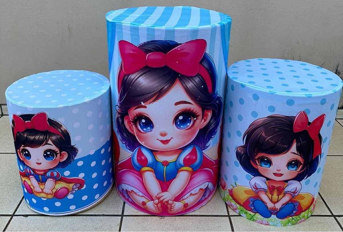 Branca de Neve 3D Cilindro Redondo Pmg - FOCUSEVENTOSJATAI