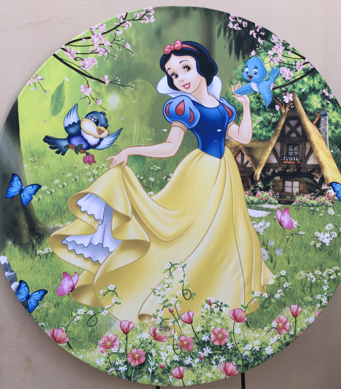 Branca de Neve Passarinhos Painel Redondo 150Cm - FOCUSEVENTOSJATAI