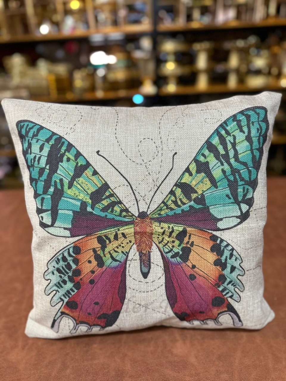 Almofada Borboleta Vintage 01 40X40Cm - FOCUSEVENTOSJATAI