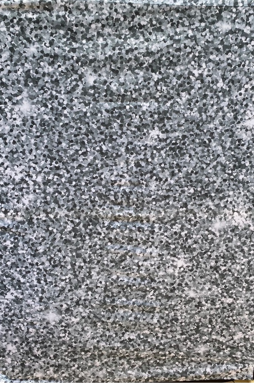Prata Glitter  Fundo Preto Painel Retangular 220X150Cms - FOCUSEVENTOSJATAI