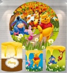 Ursinho Pooh Puff Painel Redondo 150Cm - imagem 2