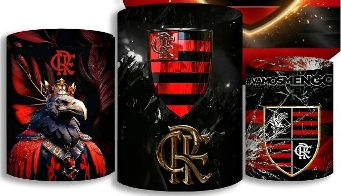 Futebol Flamengo Urubu Rei Cilindro Redondo Pmg - FOCUSEVENTOSJATAI
