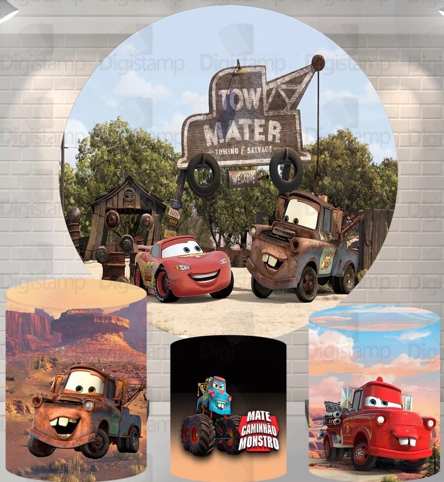 Carros Disney Tow Mater Caminhao Monstro Painel Redondo 150Cm - FOCUSEVENTOSJATAI