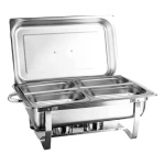 Cuba Rechaud Inox Retangular Pequena Funda 4L 1/3 32,5X17,5X10Cms - imagem 2