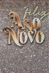 Verde Azeitona Fundo Ano Novo Feliz Glitter Dourado Painel Retangular 220X150Cm - imagem 2