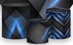 Geometrico Grafite Luz Cilindro Redondo Pmg - imagem 1