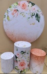 Floral Glitter Rose Gold Painel Retangular 220X150Cm - imagem 2