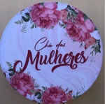 Chá das Mulheres Floral Rosas Painel Redondo 150Cm - imagem 1