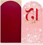 15 Anos Glitter Rosa Dourado Fundo Marsalla Vivo Painel Romano 200X100Cm - imagem 2