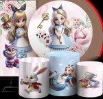 Alice 3D País das Maravilhas - Painel Redondo 150Cm - imagem 2