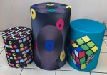 Balada Anos 80  Cubo Magico Pec Men E Disco Cilindro Red Pmg - imagem 1