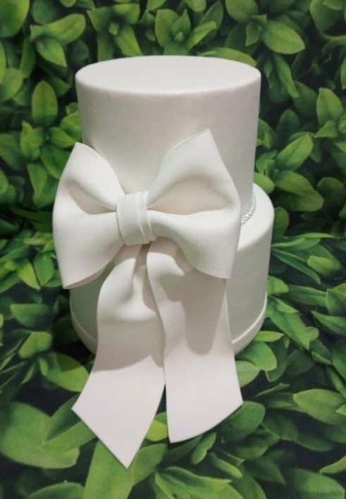 Maquete Laço Branco Eva 2X1  15X20Cm - FOCUSEVENTOSJATAI