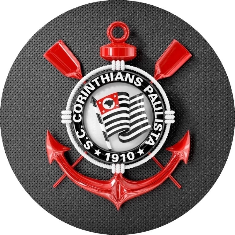 Futebol Corinthias 3D Escudo 1910 Painel Redondo 150Cm - FOCUSEVENTOSJATAI