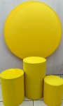Amarelo Vivo Liso Cilindro Redondo Pmg - imagem 2