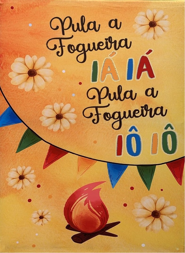 Festa Junino Amarelo Painel Retangular 220X150Cm - FOCUSEVENTOSJATAI
