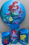 Pequena Sereia Ariel Flounder E Sebastian Cilindro Pmg - imagem 2