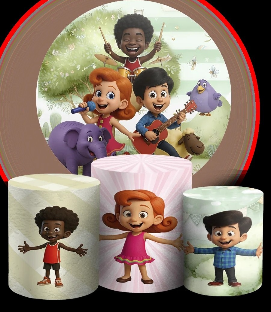 3 Palavrinhas Na Floresta 3D - Cilindro Redondo Pmg - FOCUSEVENTOSJATAI