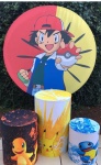 Pokemon Bola Ataque Painel Redondo 150Cm - imagem 2