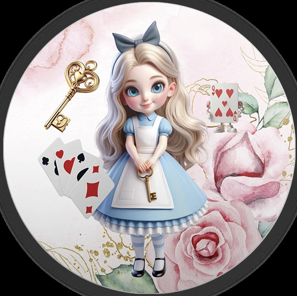 Alice 3D País das Maravilhas - Painel Redondo 150Cm - FOCUSEVENTOSJATAI