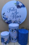 Mãe Floral Azul Feliz Cilindro Redondo Pmg - imagem 2