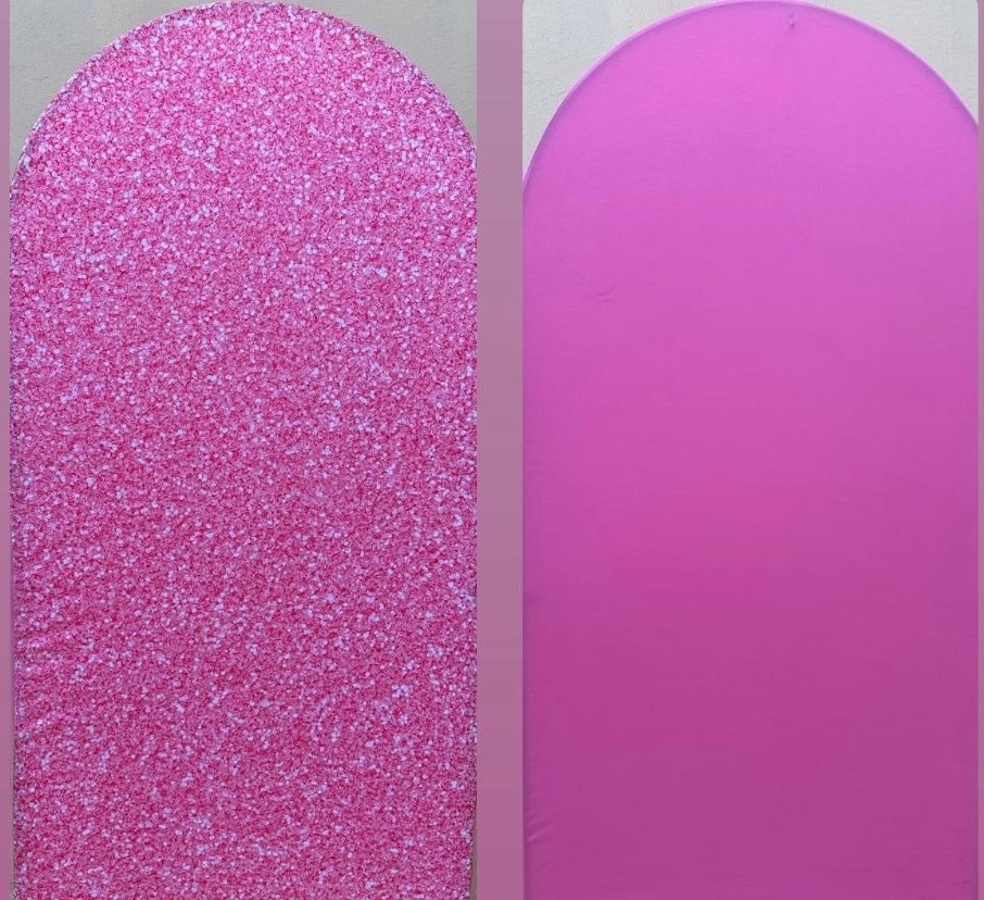 Rosa Pink Glitter Painel Romano 200X100Cm Fundo Rosa Chiclete - FOCUSEVENTOSJATAI