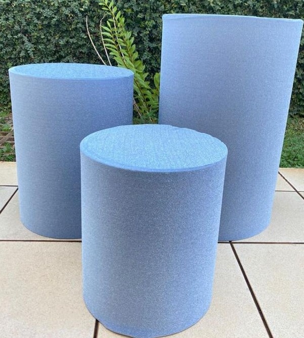 Azul Claro Liso Glitter Cilindro Redondo Pmg - FOCUSEVENTOSJATAI