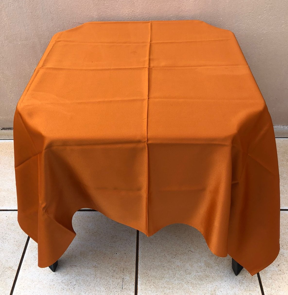 Forro Quadrado Laranja Cetim 140X140Cm - FOCUSEVENTOSJATAI