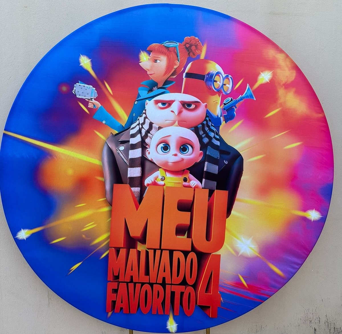 Meu Malvado Favorito Painel Redondo 150Cm - FOCUSEVENTOSJATAI