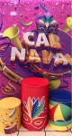 Carnaval Bloquinho Painel Retamgular - Fundo 220X150Cm - imagem 1