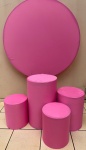 Rosa Chiclete Liso Cilindro Red 2P 1M 1G - imagem 2