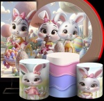 Pascoa 3D Coelhinha Yasmim Cilindro Redondo Pmg - imagem 2
