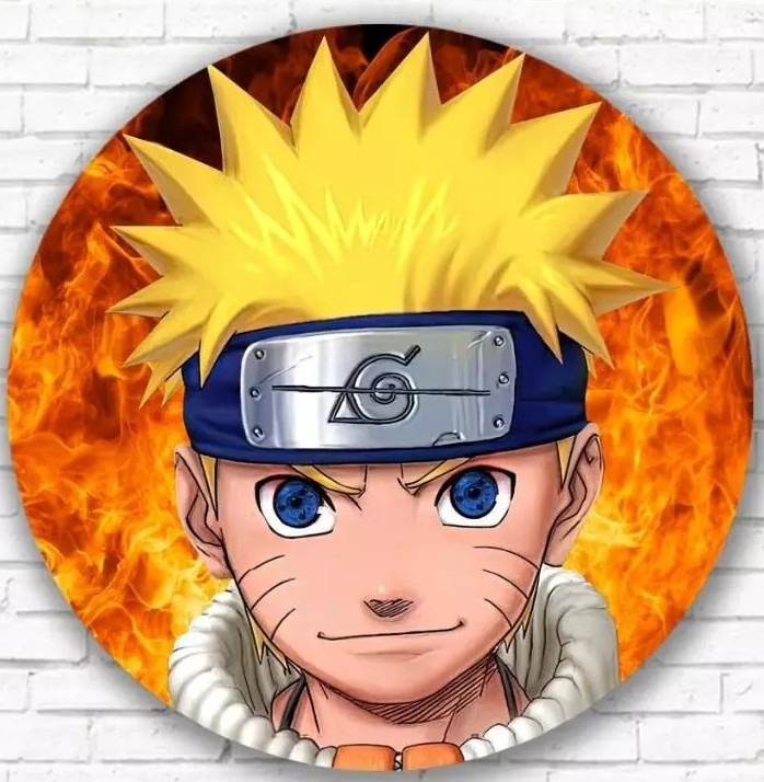 Naruto 01 Fogo Katon Painel Redondo 150Cm 1/2 - FOCUSEVENTOSJATAI