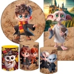 Harry Portter Cute 3D Painel Redondo 150Cm - imagem 2