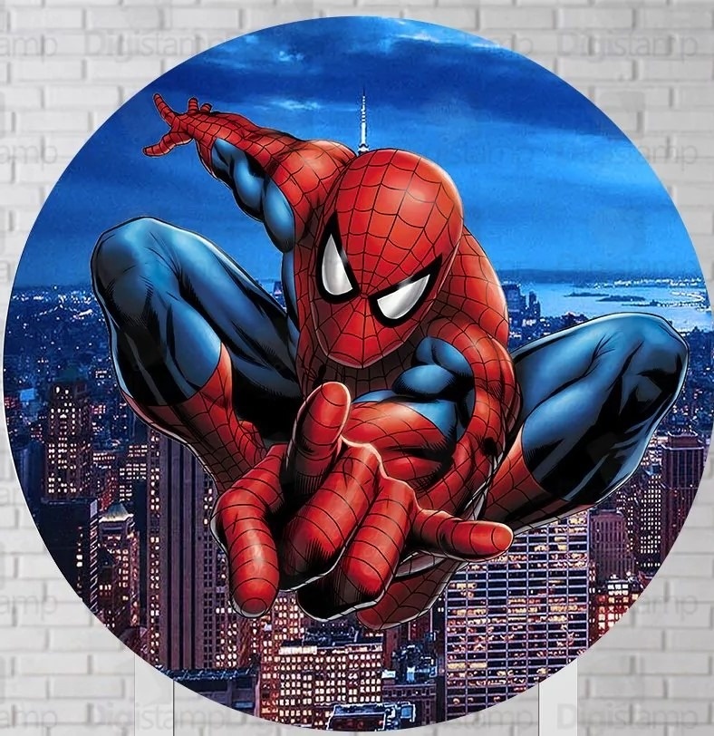 Homem Aranha Manhattan Painel Redondo 150Cm - FOCUSEVENTOSJATAI