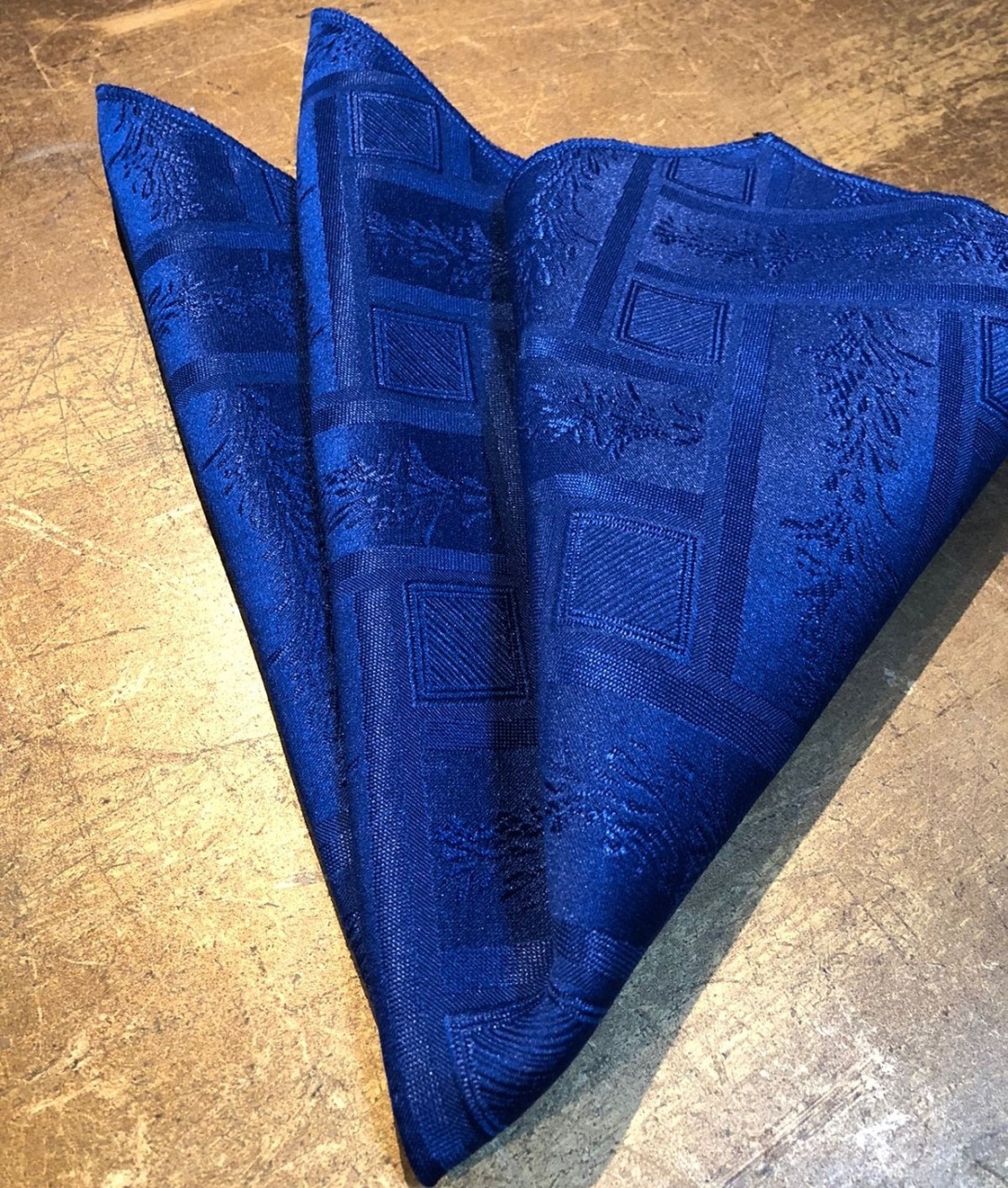 Guardanapo Azul Royal Adamascado Xadrez - FOCUSEVENTOSJATAI