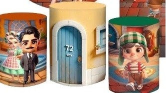 Chaves 3D Cute Cilindro Redondo 150Cm - FOCUSEVENTOSJATAI