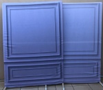 Cinza Liso Retangular Fundo Moldura Boisorie Branca 220X150Cms - imagem 3