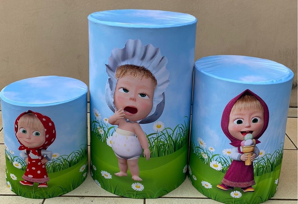Masha E Urso Bebê Cilindro Redondo Pmg - FOCUSEVENTOSJATAI
