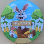 Pascoa Casinha Cenoura Painel Redondo 150Cm - imagem 1