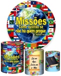 Religioso Missões Mundo Cilindro Redondo Pmg - imagem 2