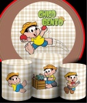 Chico Bento Xadrez Marron Claro Cilindro Redondo Pmg - imagem 2