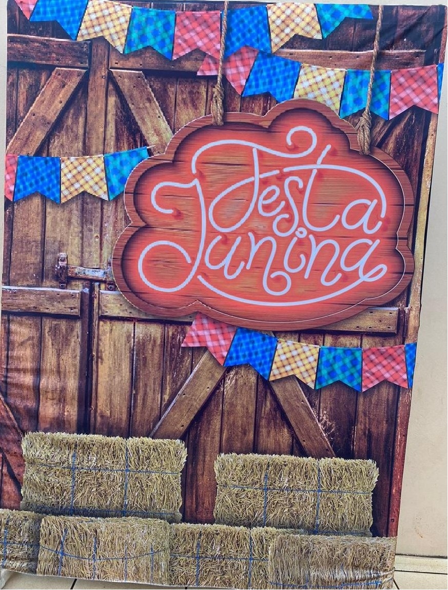Festa Junino Luminoso Led Vermelho Painel Retangular 220X150Cm - FOCUSEVENTOSJATAI