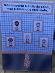 Papai Xadrezinho Azul E Branco Painel Retangular 220X150Cm Fundo Preto Liso 23 - imagem 1