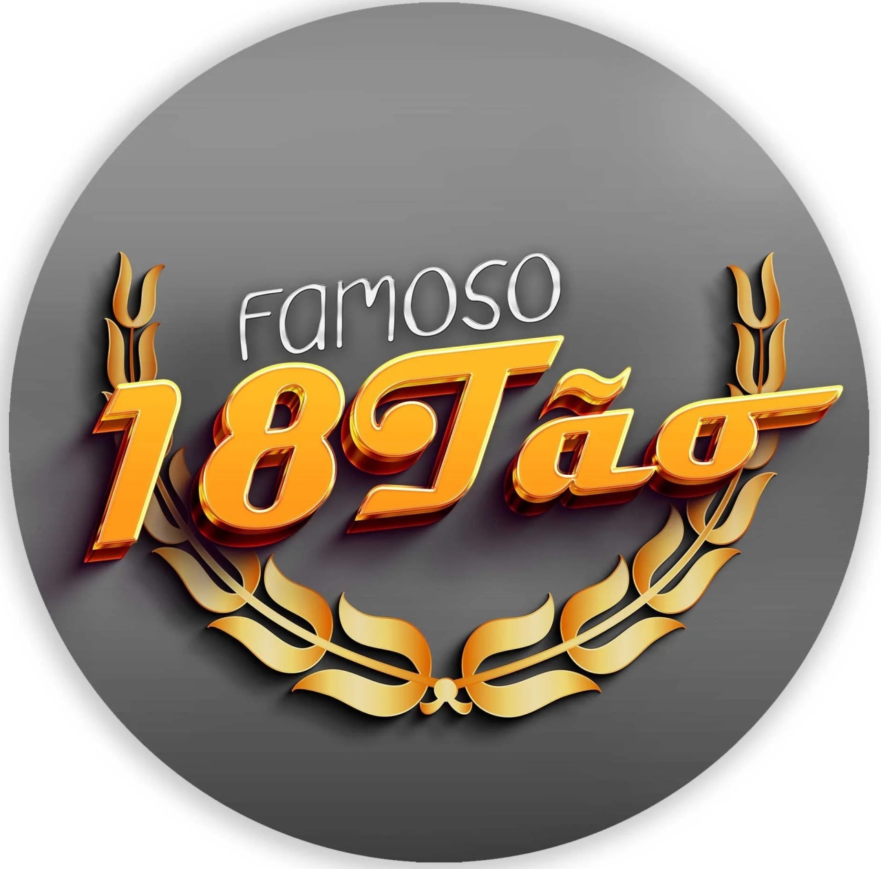 18Tão Famoso Dourado - Painel Redondo 150Cms - FOCUSEVENTOSJATAI