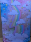Ursinhos Carinhosos Na Nuvem Painel Retangular 220X150Cms Fundo Branco Liso 06 - imagem 2
